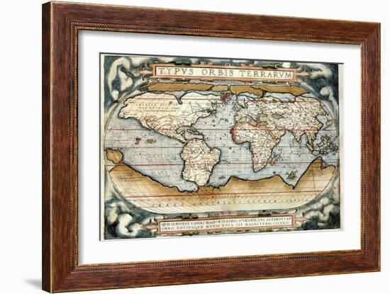 "Theatrum Orbis Terrarum" (Anntwerp, 1570)-Abraham Ortelius-Framed Art Print