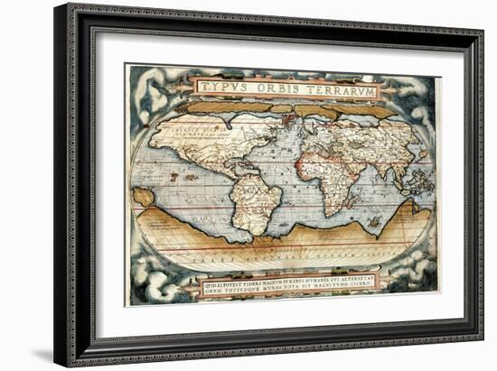 "Theatrum Orbis Terrarum" (Anntwerp, 1570)-Abraham Ortelius-Framed Art Print