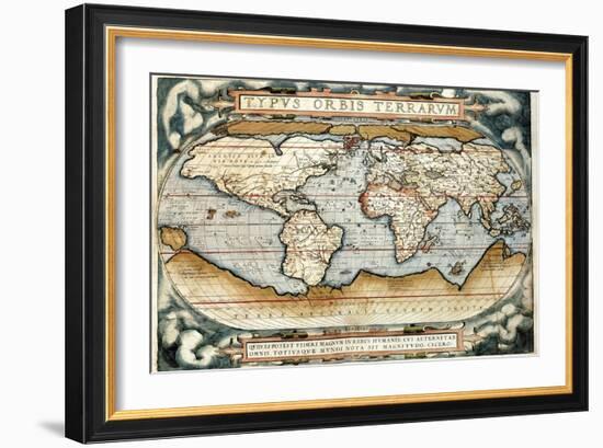 "Theatrum Orbis Terrarum" (Anntwerp, 1570)-Abraham Ortelius-Framed Art Print