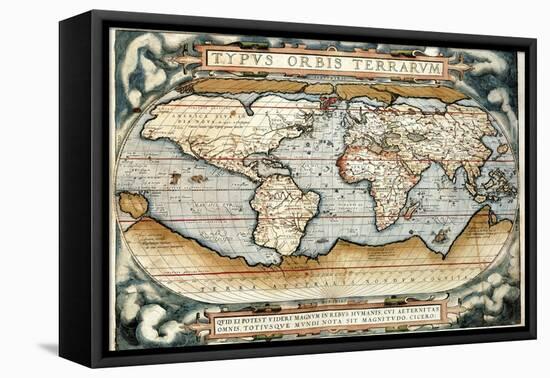 "Theatrum Orbis Terrarum" (Anntwerp, 1570)-Abraham Ortelius-Framed Stretched Canvas