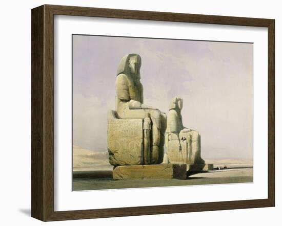 Thebes, December 4th 1838, Detail of the Colossi of Memnon-David Roberts-Framed Giclee Print