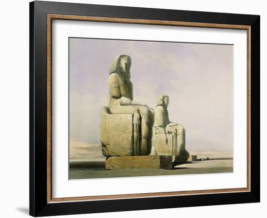 Thebes, December 4th 1838, Detail of the Colossi of Memnon-David Roberts-Framed Giclee Print