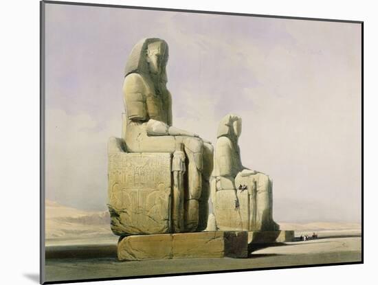 Thebes, December 4th 1838, Detail of the Colossi of Memnon-David Roberts-Mounted Giclee Print