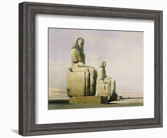 Thebes, December 4th 1838, Detail of the Colossi of Memnon-David Roberts-Framed Giclee Print