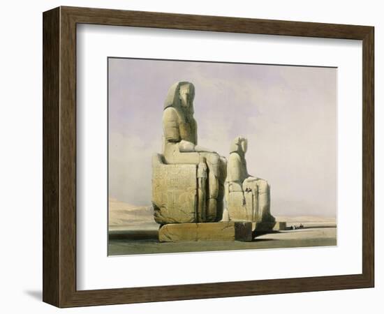 Thebes, December 4th 1838, Detail of the Colossi of Memnon-David Roberts-Framed Giclee Print