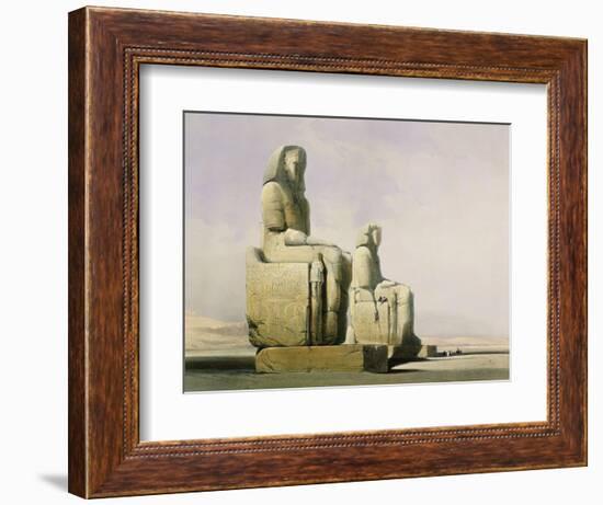 Thebes, December 4th 1838, Detail of the Colossi of Memnon-David Roberts-Framed Giclee Print