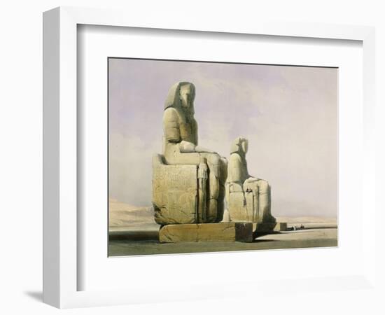 Thebes, December 4th 1838, Detail of the Colossi of Memnon-David Roberts-Framed Giclee Print