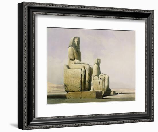 Thebes, December 4th 1838, Detail of the Colossi of Memnon-David Roberts-Framed Giclee Print