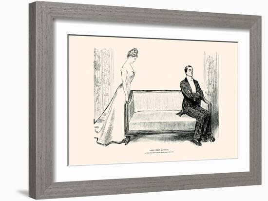 Their First Quarrel-Charles Dana Gibson-Framed Art Print