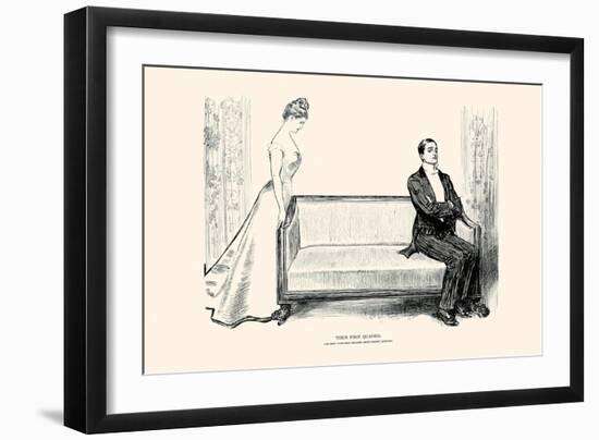Their First Quarrel-Charles Dana Gibson-Framed Art Print