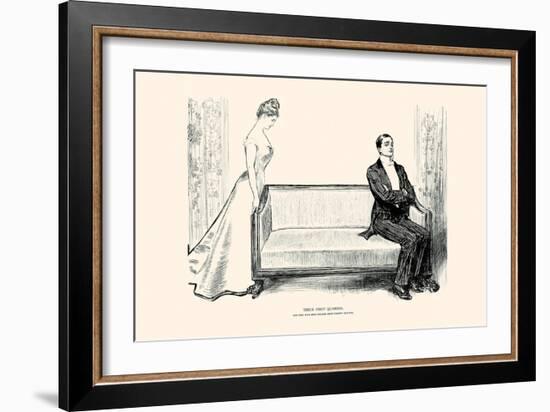 Their First Quarrel-Charles Dana Gibson-Framed Art Print