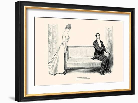 Their First Quarrel-Charles Dana Gibson-Framed Art Print