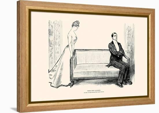 Their First Quarrel-Charles Dana Gibson-Framed Stretched Canvas
