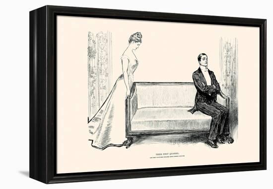 Their First Quarrel-Charles Dana Gibson-Framed Stretched Canvas