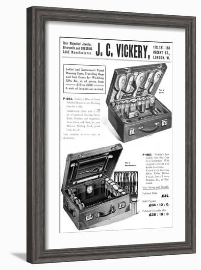 'Their Majesties' Jeweller, Silversmith and Dressing Case Manufacturer. - J. C. Vickery', 1909-Unknown-Framed Giclee Print