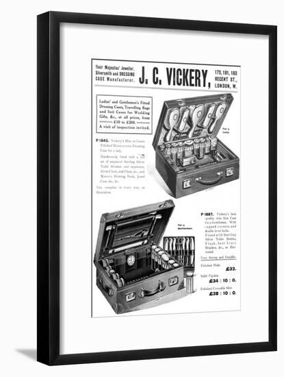 'Their Majesties' Jeweller, Silversmith and Dressing Case Manufacturer. - J. C. Vickery', 1909-Unknown-Framed Giclee Print