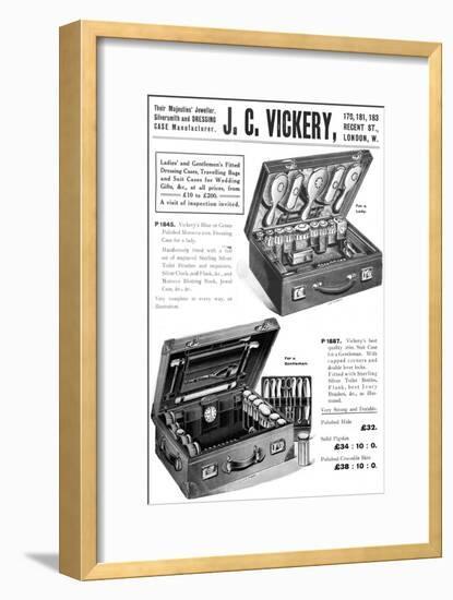 'Their Majesties' Jeweller, Silversmith and Dressing Case Manufacturer. - J. C. Vickery', 1909-Unknown-Framed Giclee Print
