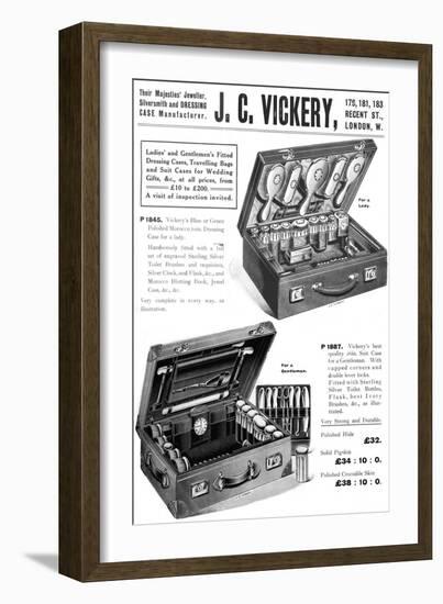 'Their Majesties' Jeweller, Silversmith and Dressing Case Manufacturer. - J. C. Vickery', 1909-Unknown-Framed Giclee Print