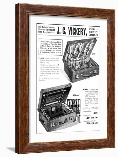 'Their Majesties' Jeweller, Silversmith and Dressing Case Manufacturer. - J. C. Vickery', 1909-Unknown-Framed Giclee Print