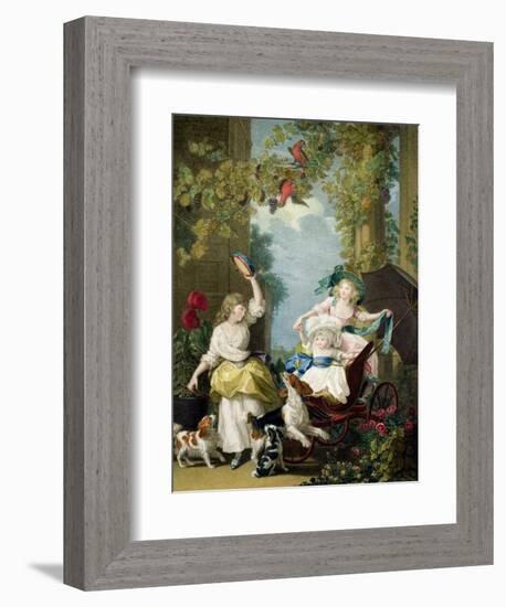 Their Royal Highnesses the Princesses Mary (1776-1857), Sophia (1777-1848) and Amelia…-John Singleton Copley-Framed Giclee Print