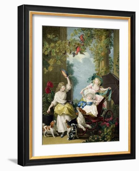 Their Royal Highnesses the Princesses Mary (1776-1857), Sophia (1777-1848) and Amelia…-John Singleton Copley-Framed Giclee Print