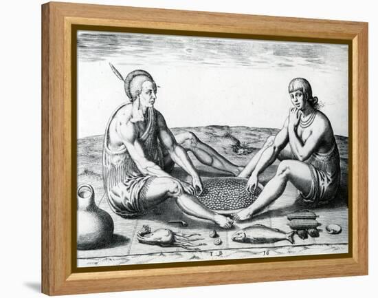 Their Sitting at Meat, 1590-John White-Framed Premier Image Canvas