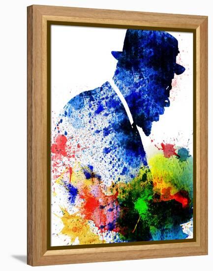 Thelonious Monk Watercolor-Jack Hunter-Framed Stretched Canvas