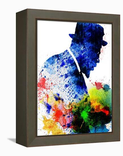 Thelonious Monk Watercolor-Jack Hunter-Framed Stretched Canvas