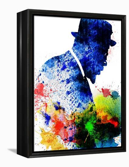 Thelonious Monk Watercolor-Jack Hunter-Framed Stretched Canvas