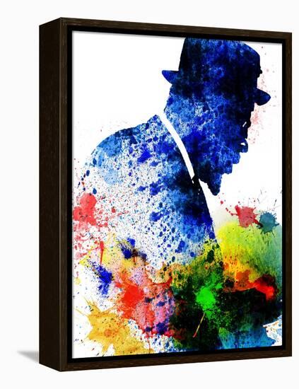 Thelonious Monk Watercolor-Jack Hunter-Framed Stretched Canvas