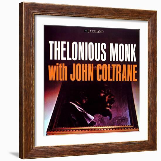 Thelonious Monk with John Coltrane - Thelonious Monk with John Coltrane-null-Framed Art Print