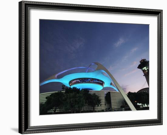 Theme Building and Lax Tower, Los Angeles Airport-Walter Bibikow-Framed Photographic Print