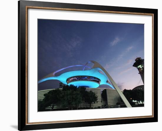 Theme Building and Lax Tower, Los Angeles Airport-Walter Bibikow-Framed Photographic Print