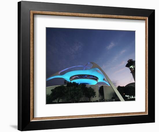 Theme Building and Lax Tower, Los Angeles Airport-Walter Bibikow-Framed Photographic Print