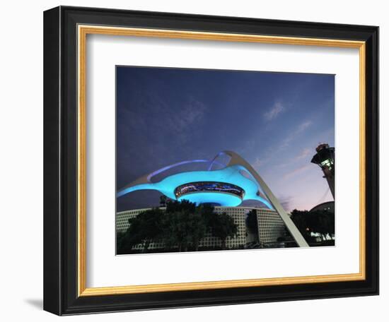 Theme Building and Lax Tower, Los Angeles Airport-Walter Bibikow-Framed Photographic Print