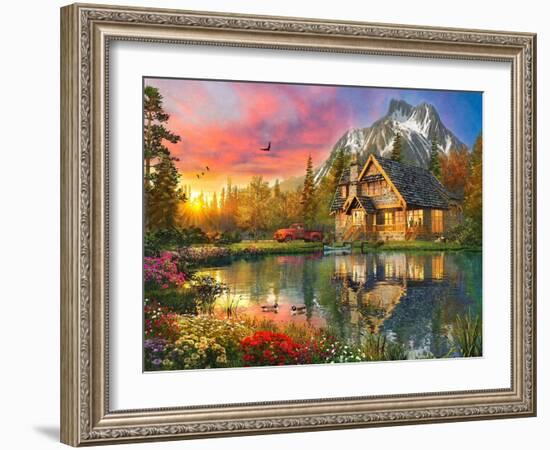 Themountaincabin-Dominic Davison-Framed Art Print