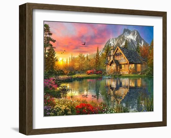 Themountaincabin-Dominic Davison-Framed Art Print