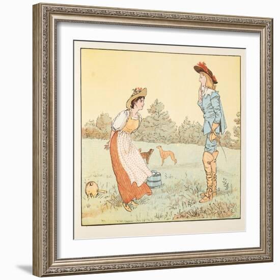 Then I Can't Marry You, My Pretty Maid! , from the Hey Diddle Diddle Picture Book, Pub.1882 (Colou-Randolph Caldecott-Framed Giclee Print