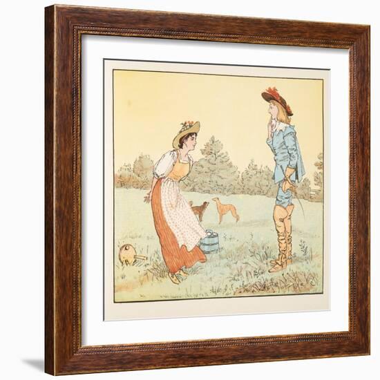 Then I Can't Marry You, My Pretty Maid! , from the Hey Diddle Diddle Picture Book, Pub.1882 (Colou-Randolph Caldecott-Framed Giclee Print