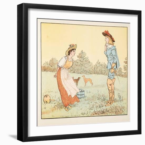 Then I Can't Marry You, My Pretty Maid! , from the Hey Diddle Diddle Picture Book, Pub.1882 (Colou-Randolph Caldecott-Framed Giclee Print