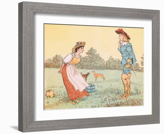 "Then I Can't Marry You, My Pretty Maid!"-Randolph Caldecott-Framed Giclee Print