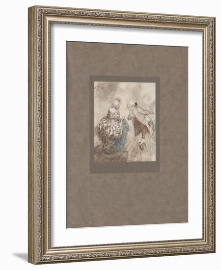 'Then Old Fezziwig Stood Out to Dance with Mrs. Fezziwig', 1915-Arthur Rackham-Framed Giclee Print