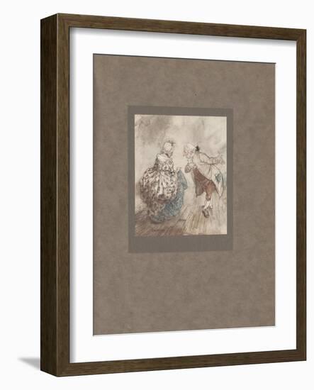 'Then Old Fezziwig Stood Out to Dance with Mrs. Fezziwig', 1915-Arthur Rackham-Framed Giclee Print