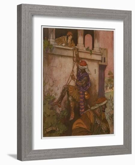 Then She Let Them Down from Her Window by a Cord-Tony Sarg-Framed Giclee Print