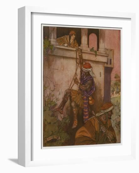 Then She Let Them Down from Her Window by a Cord-Tony Sarg-Framed Giclee Print