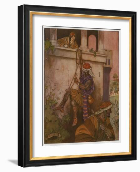 Then She Let Them Down from Her Window by a Cord-Tony Sarg-Framed Giclee Print