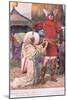 Then Sir Percivale's Sister Hung the Sheathed Sword Upon the Girdle-William Henry Margetson-Mounted Giclee Print