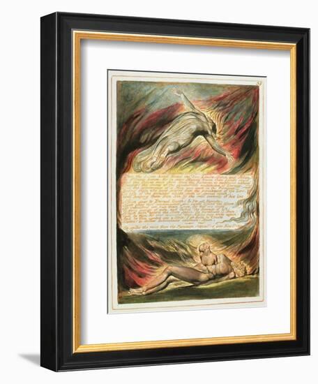 Then the Divine Hand, Plate 35 from 'Jerusalem' (Bentley Copy E) 1804-20-William Blake-Framed Giclee Print