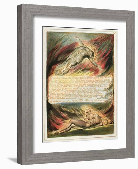 Then the Divine Hand, Plate 35 from 'Jerusalem' (Bentley Copy E) 1804-20-William Blake-Framed Giclee Print