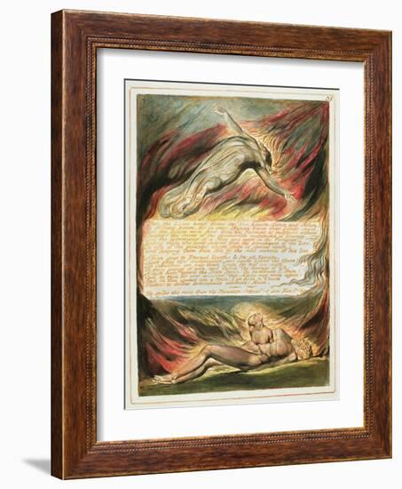 Then the Divine Hand, Plate 35 from 'Jerusalem' (Bentley Copy E) 1804-20-William Blake-Framed Giclee Print